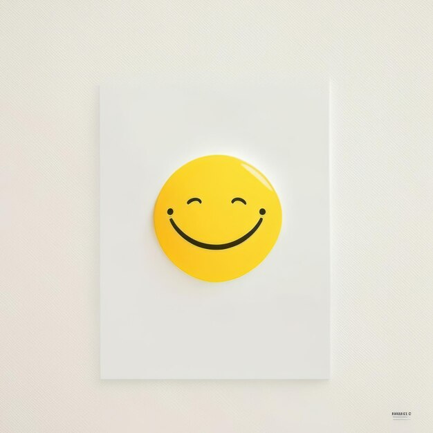 Foto happy smiley emoji giallo ai generativa