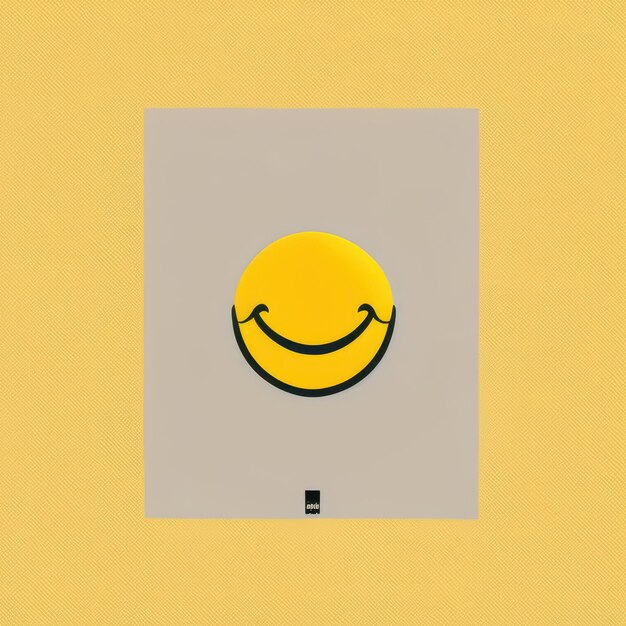 Happy smiley emoji yellow Generative AI