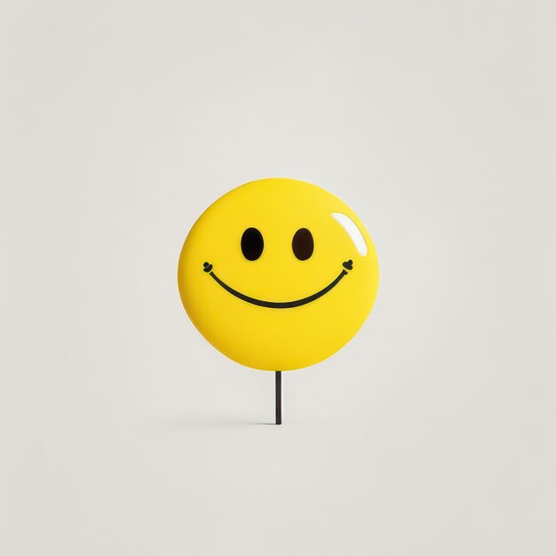 Happy smiley emoji yellow generative ai