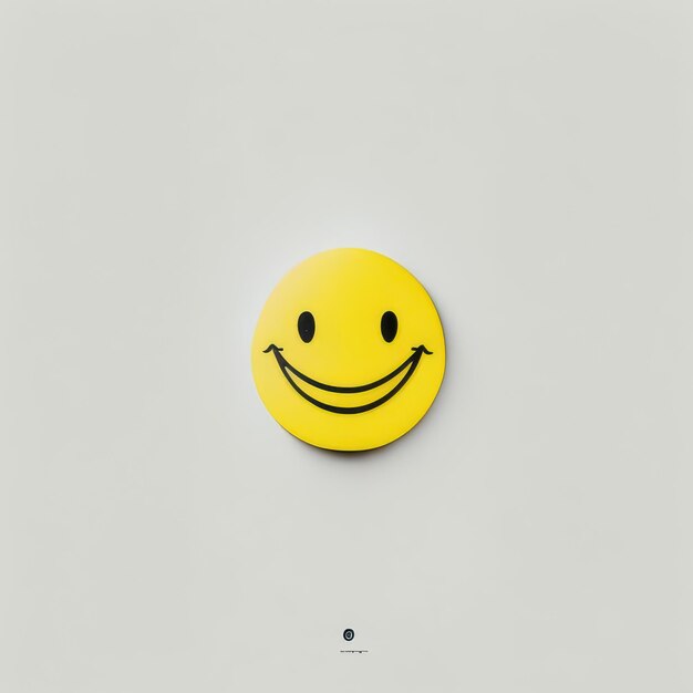 Foto happy smiley emoji giallo ai generativa