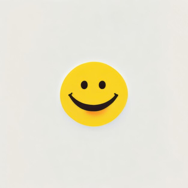 Foto happy smiley emoji giallo ai generativa