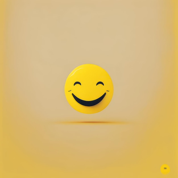 Happy smiley emoji yellow Generative AI