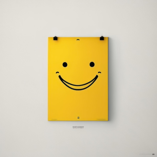 Фото Счастливый смайлик желтый генеративный ии
