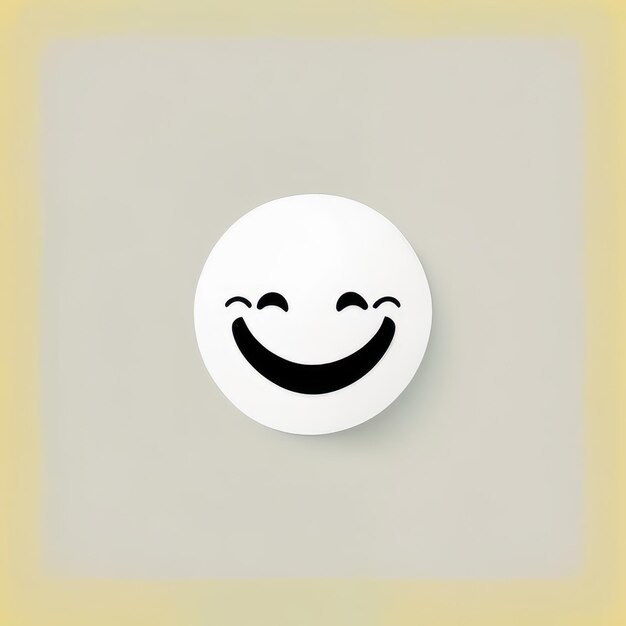 Happy smiley emoji yellow Generative AI