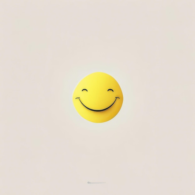 Photo happy smiley emoji yellow generative ai