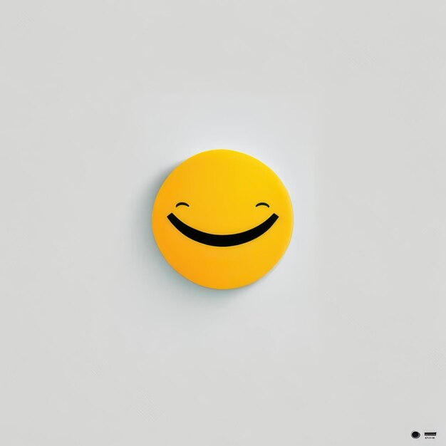 Happy smiley emoji yellow Generative AI