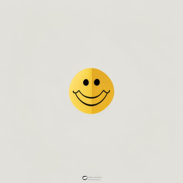 Happy smiley emoji yellow Generative AI