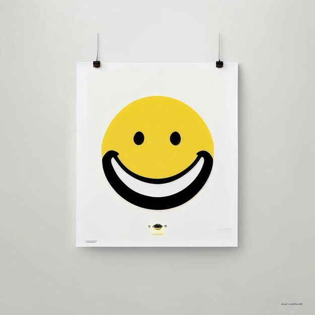 Photo happy smiley emoji yellow generative ai