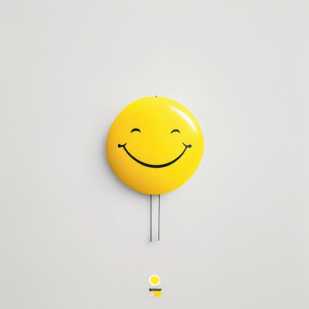 Happy smiley emoji yellow Generative AI