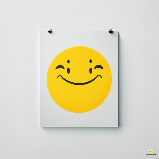 Happy smiley emoji yellow Generative AI