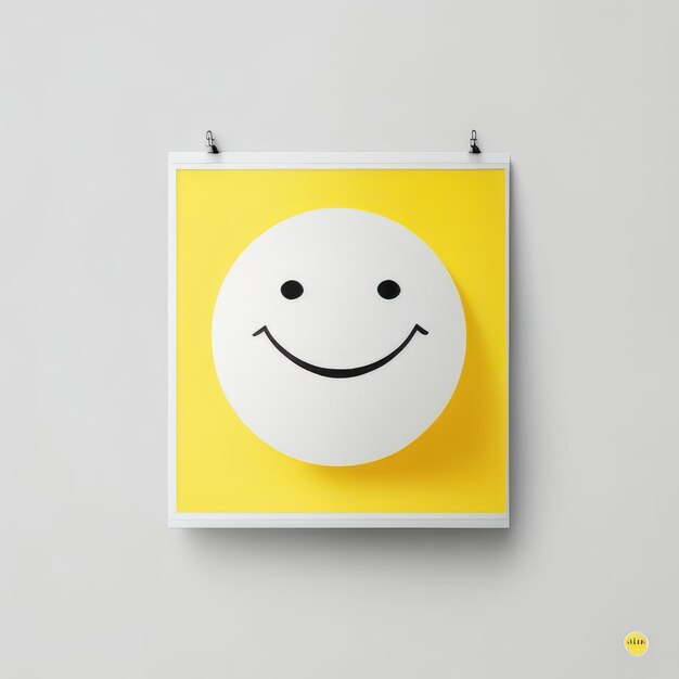 Happy smiley emoji yellow Generative AI