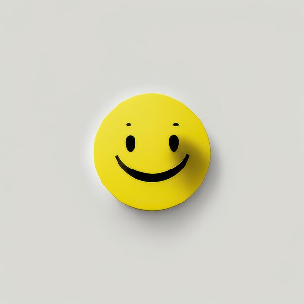 Happy smiley emoji yellow Generative AI