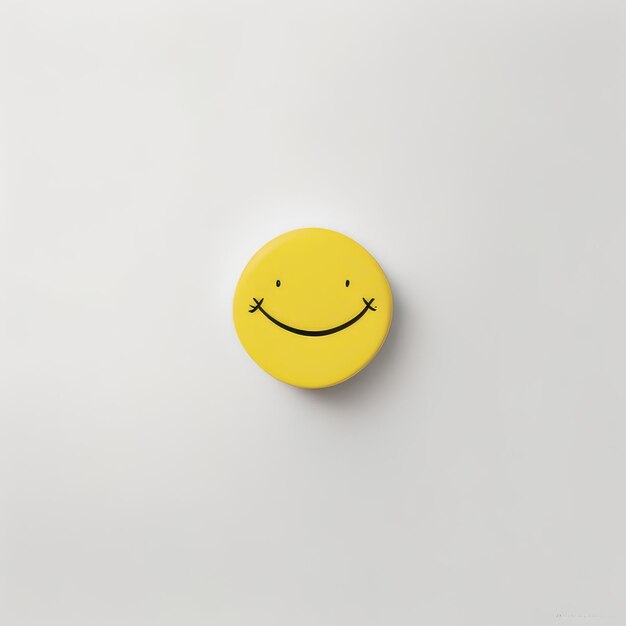 Foto faccina felice emoji giallo ia generativa