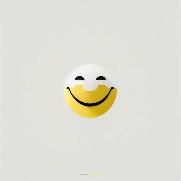 Happy smiley emoji yellow generative ai