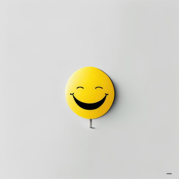 Photo happy smiley emoji yellow generative ai