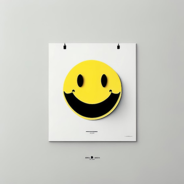 Happy smiley emoji yellow Generative AI