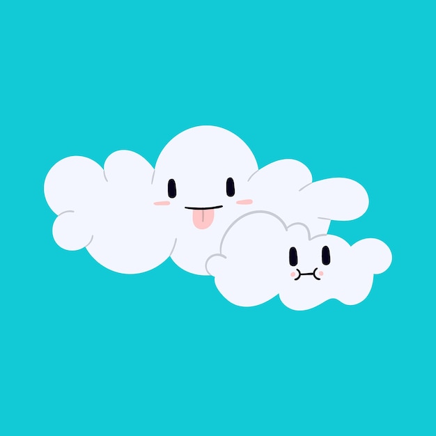 Happy and smiling cloud character