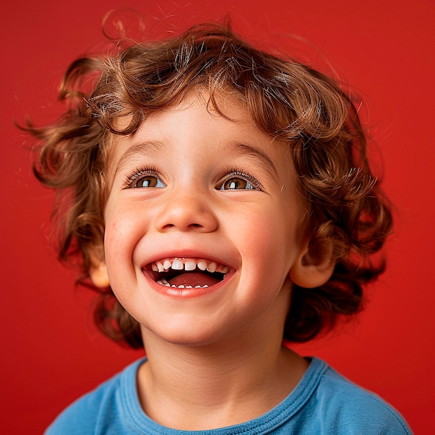 Photo a happy and smiling little boy