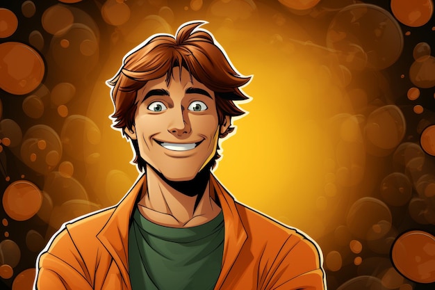 Happy Smiling Man Cartoon