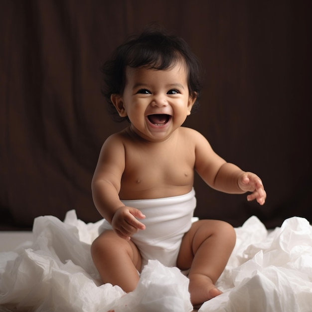 Photo happy sri lankan baby smiling