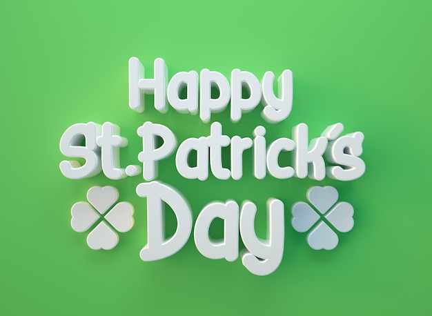 Foto testo 3d di happy st patrick