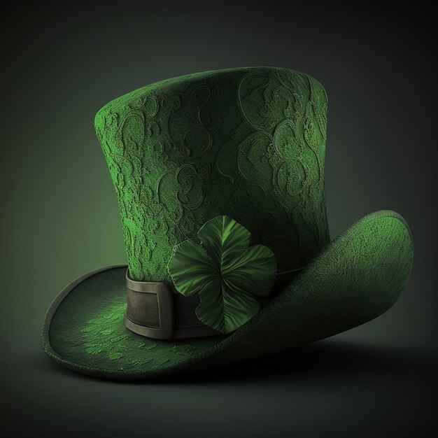 Happy St Patrick's Day illustration shamrock leaves beer mug and hat