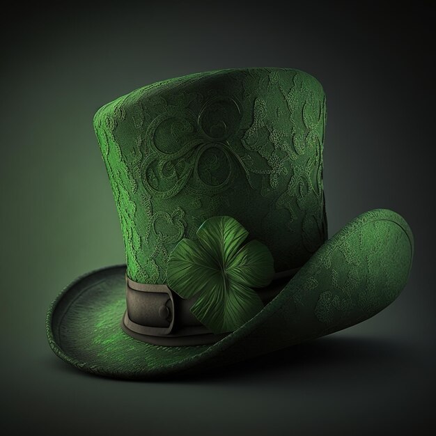 Happy St Patrick's Day illustration shamrock leaves beer mug and hat