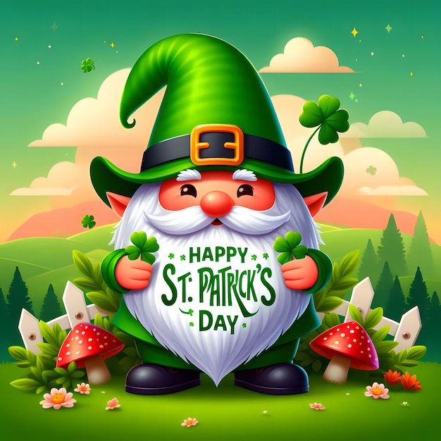 Happy St Patricks Day Irish celebration design Beer festival lettering typography icon