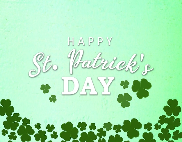 happy st patricks day text over bright green bokeh background