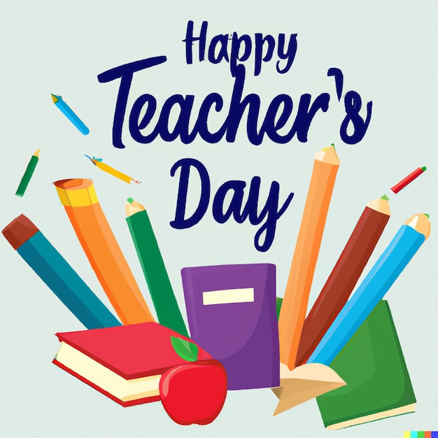 happy teachers day vector illustration