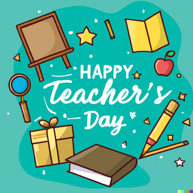 happy teachers day vector illustration