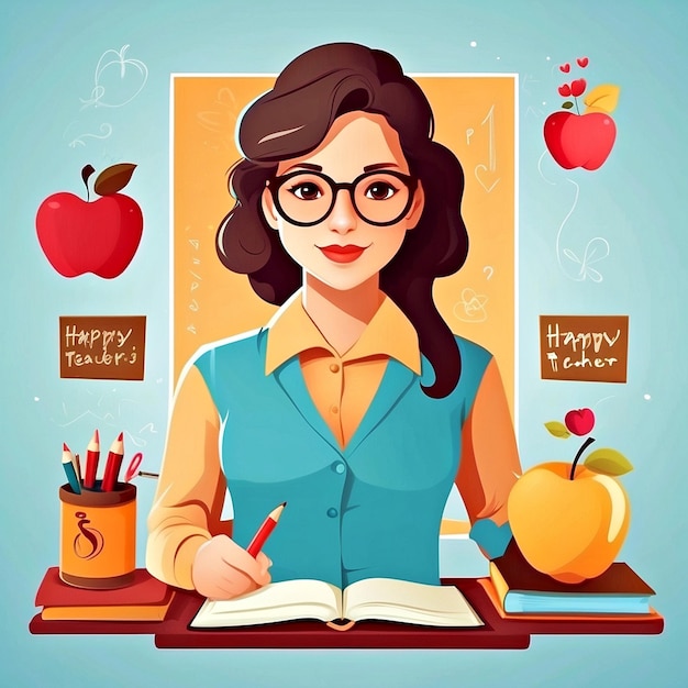 happy teachers day vectors