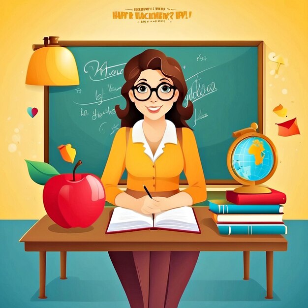 happy teachers day vectors