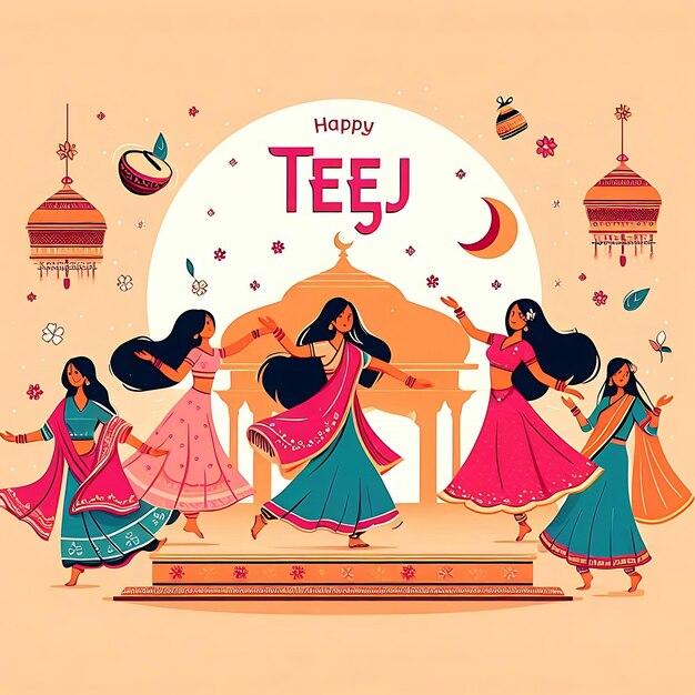 Photo happy teej a poster that says quot teapots quot is on the top of a stage