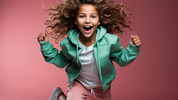 happy teen girl in headphones