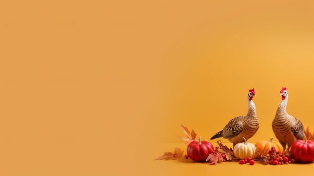 Photo happy thanksgiving art illustration banner design