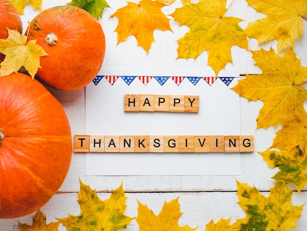 Happy Thanksgiving Day. Close-up, view from above