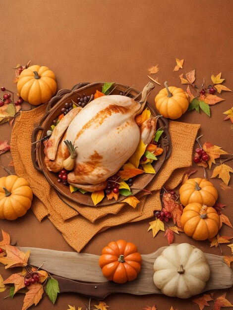 Happy thanksgiving day congratulations on the holiday multicolored pumpkins in a large basket with