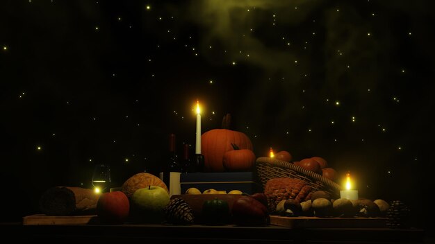 Happy Thanksgiving festival Background for advertising in festival  and celebrate scene.