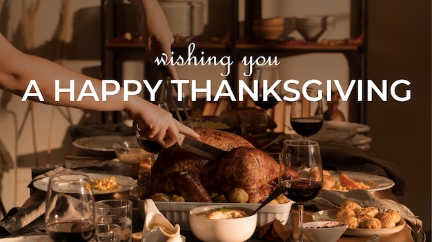 happy thanksgiving message collage