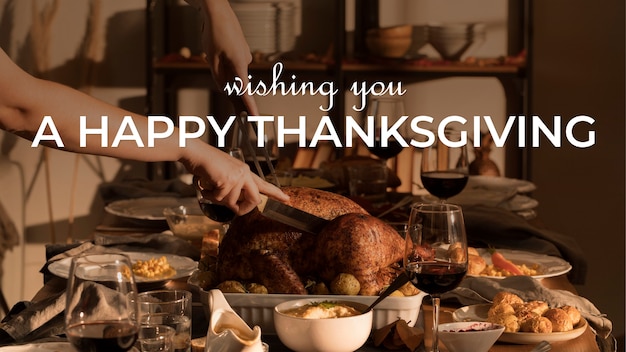 Happy thanksgiving message collage