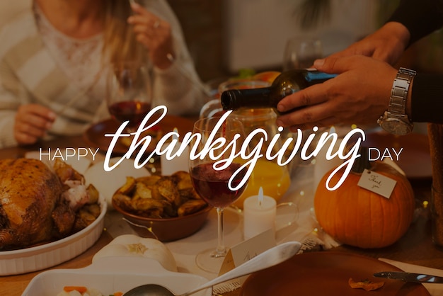 happy thanksgiving message collage