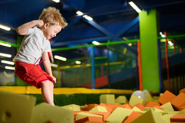 Happy toddler enjoying playground