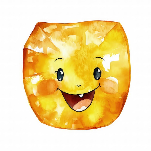 Happy Topaz Edelsteen Aquarel Clipart