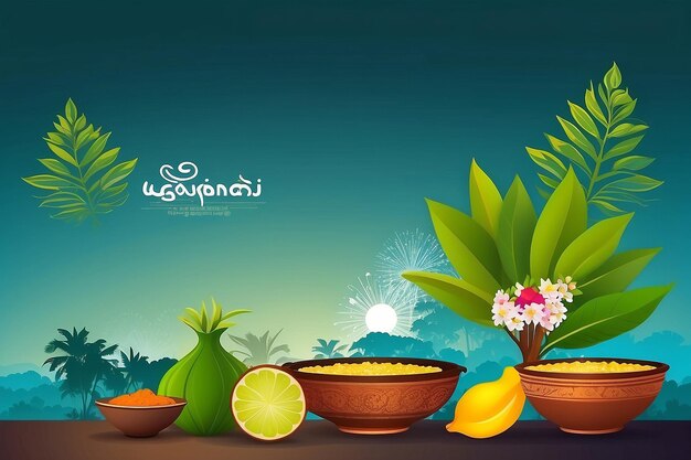 happy Ugadi New Year festival holiday celebrated by the inhabitants of Karnataka