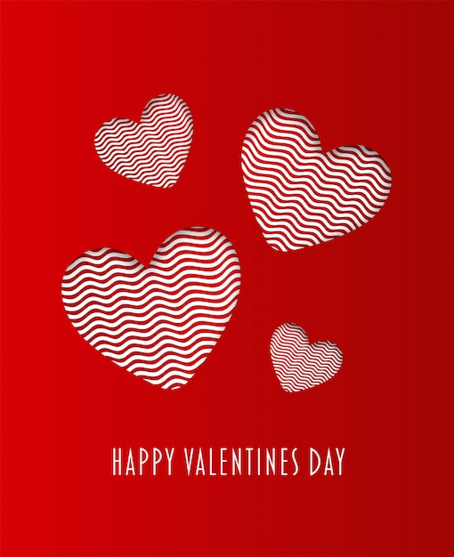 Happy Valentijnsdag vector met harten