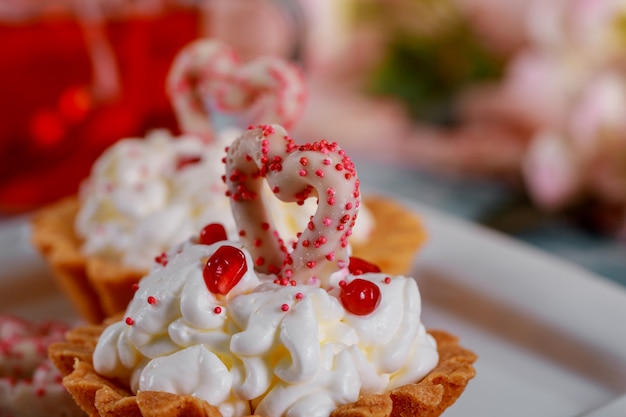 Happy Valentijnsdag zoete cupcakes een stijlvolle, leuke en vrolijke Valentijnsdag.