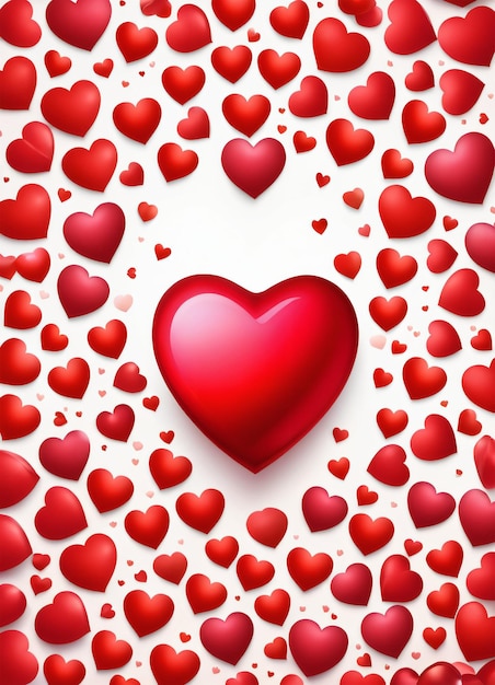 Photo happy valentine day background with hearts