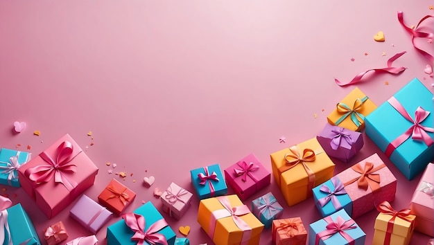 Happy valentine day gift box background