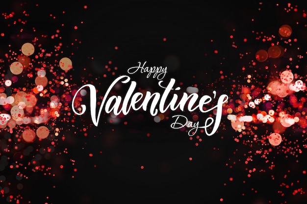  Happy Valentine's Day festive web banner.  